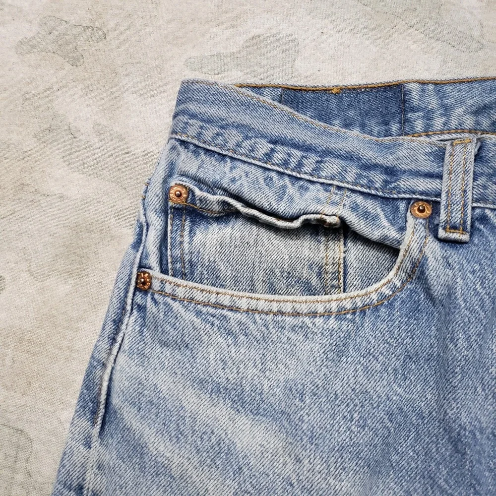 VTG Levi's 501xx Jeans Mens 38x32 Blue Button Fly Straight Leg USA Whiskered